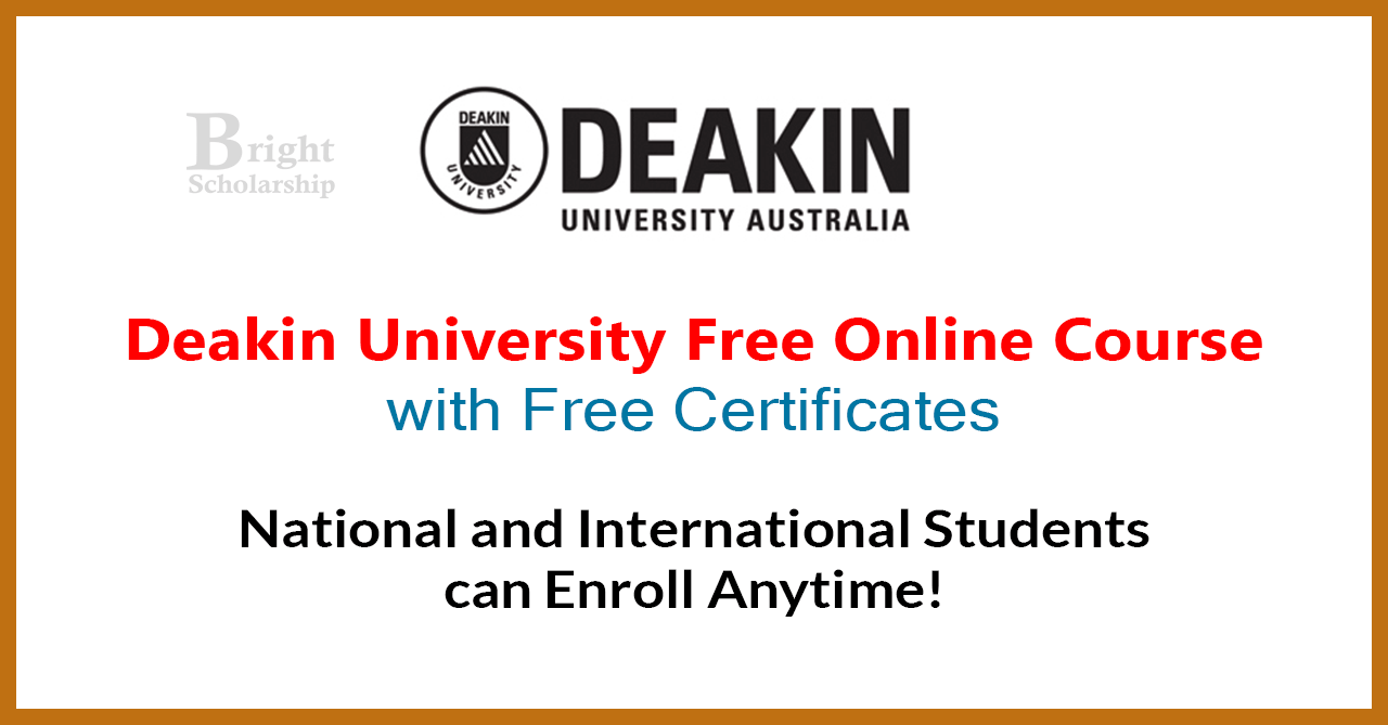 Deakin University Free Online Course 2026 with Free Certificate