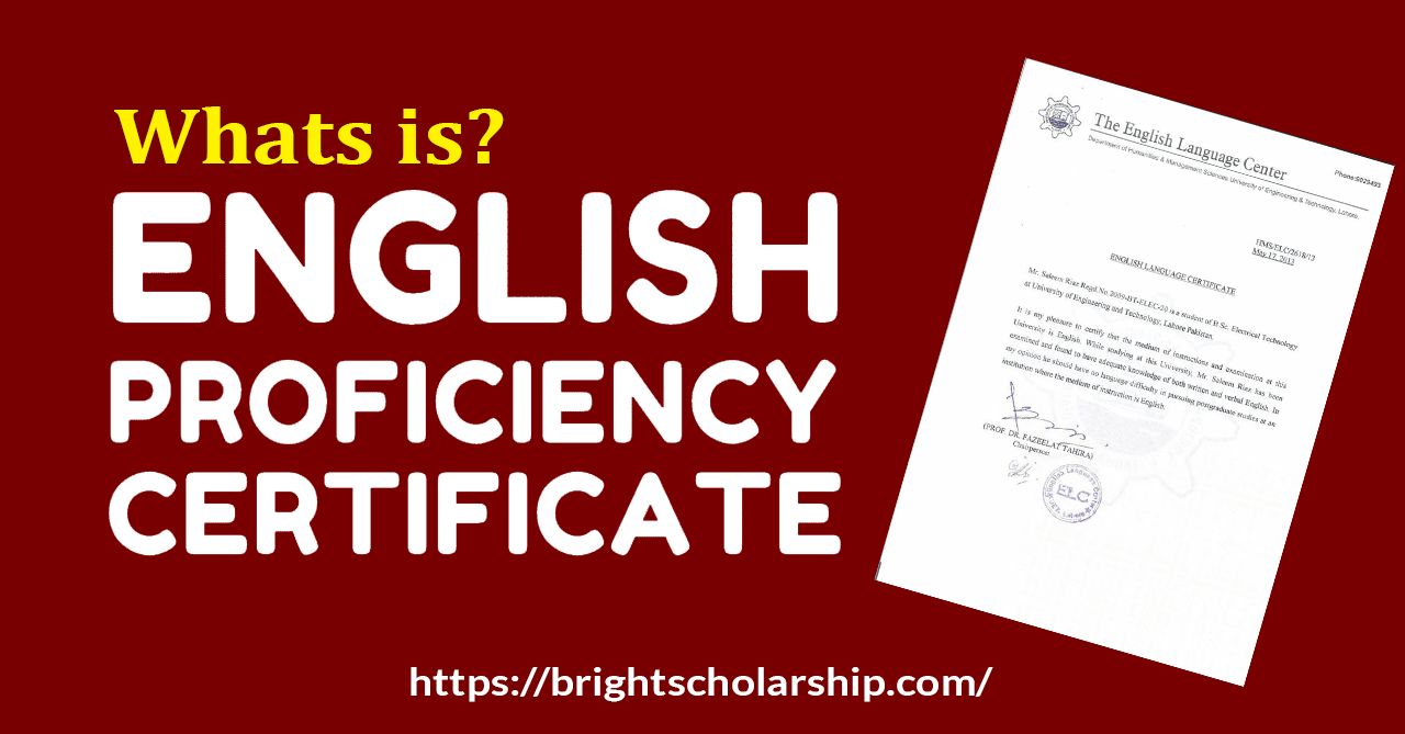 What is an English Proficiency Language Certificate and Where to get it